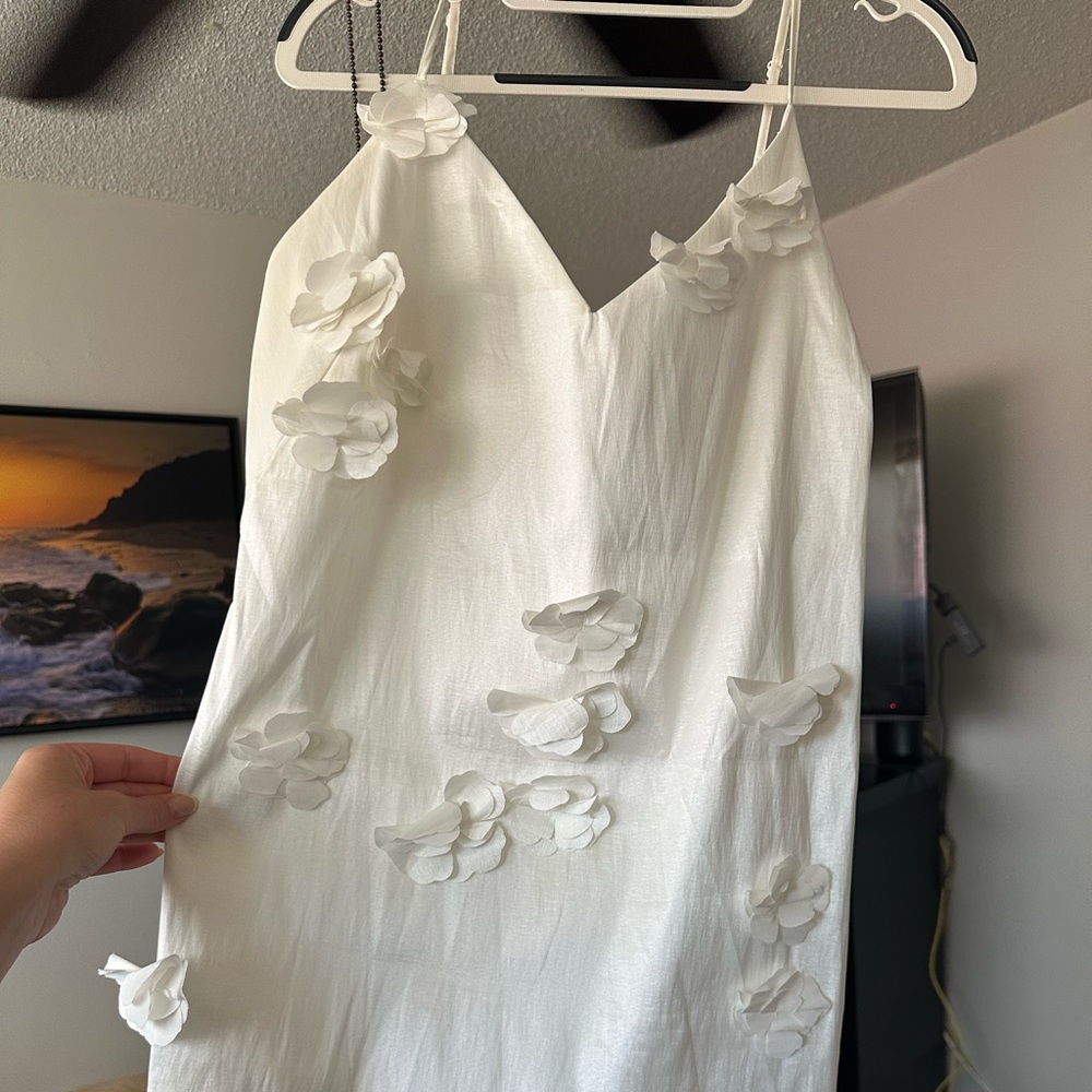 Abercrombie & Fitch White Satin Dress